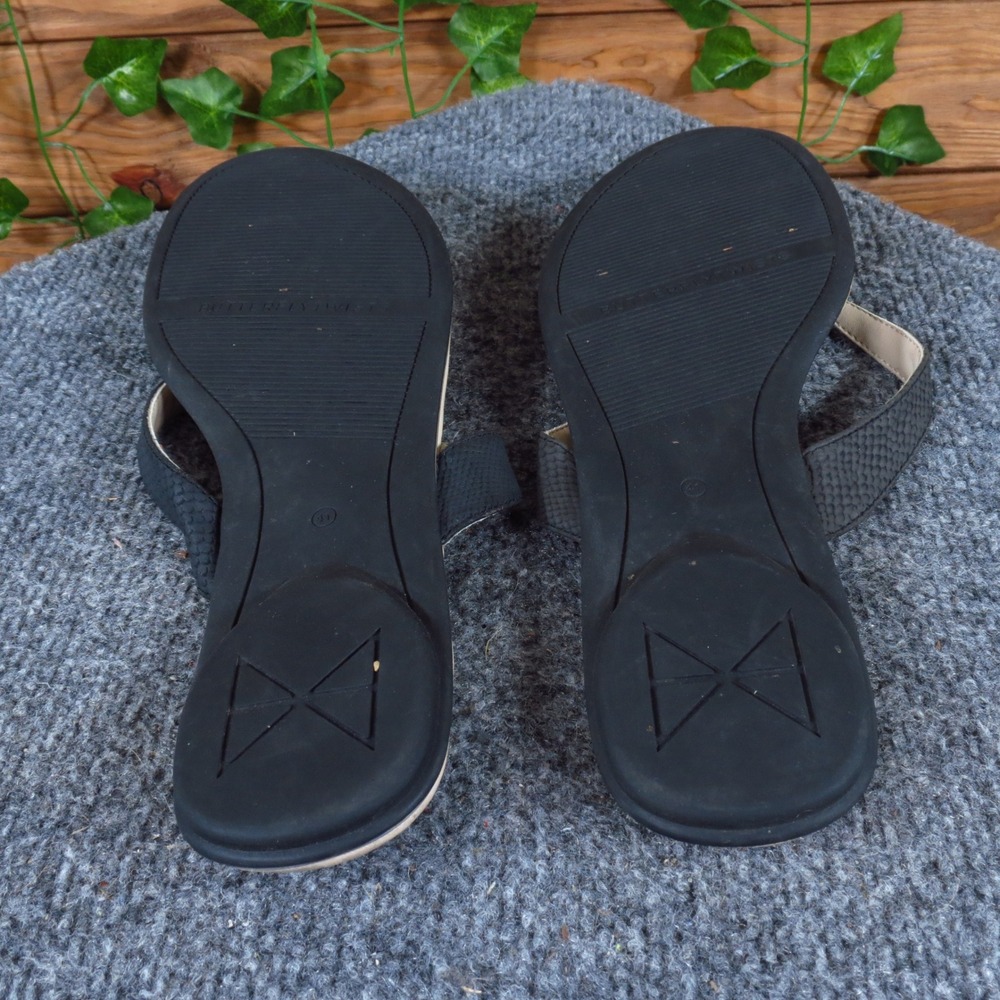 Butterfly Twists Lola Women Sandal Size 41 Casual Summer Thong Black Beige - Picture 5 of 6
